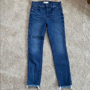 Madewell Skinny jeans raw hem 10 inch rise